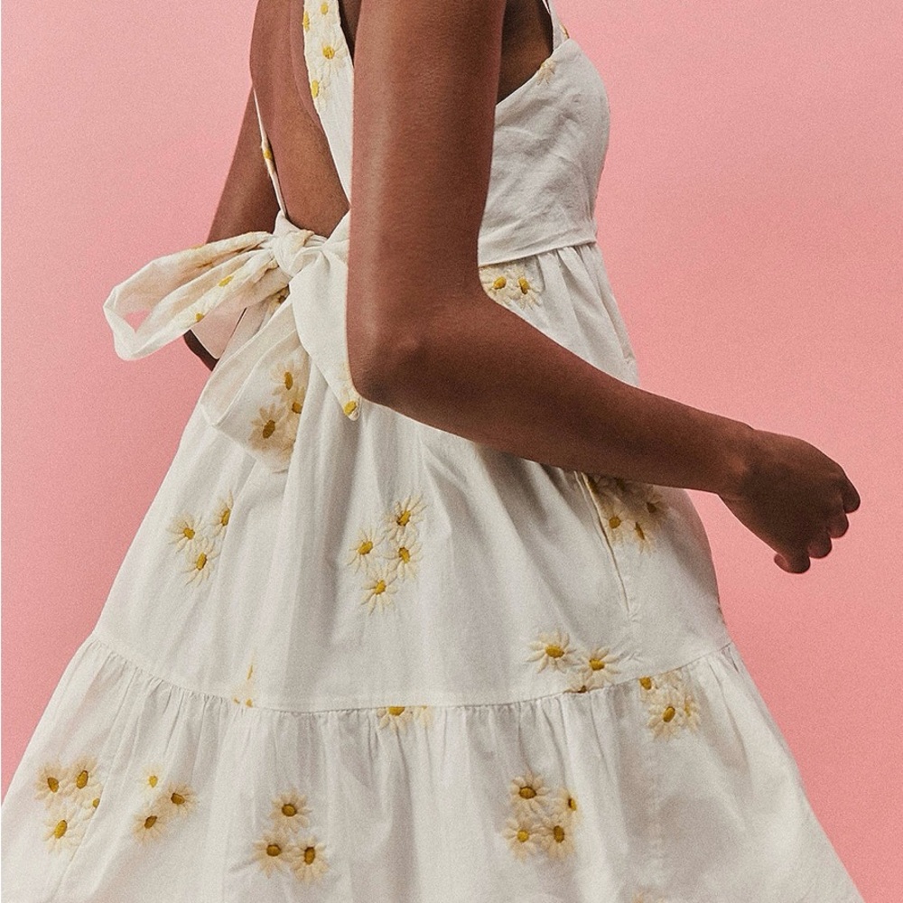 Urban Outfitters‎ White and Yellow Floral Dress